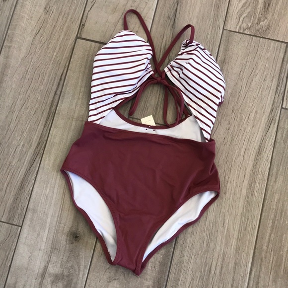 Victoria’s Secret Rust/White One Piece Swimsuit - Picture 3 of 8